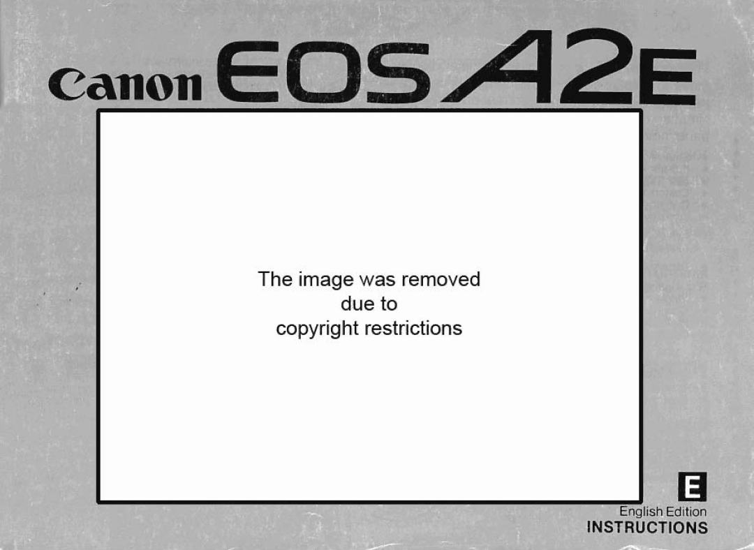 Canon EOSA2E manual 