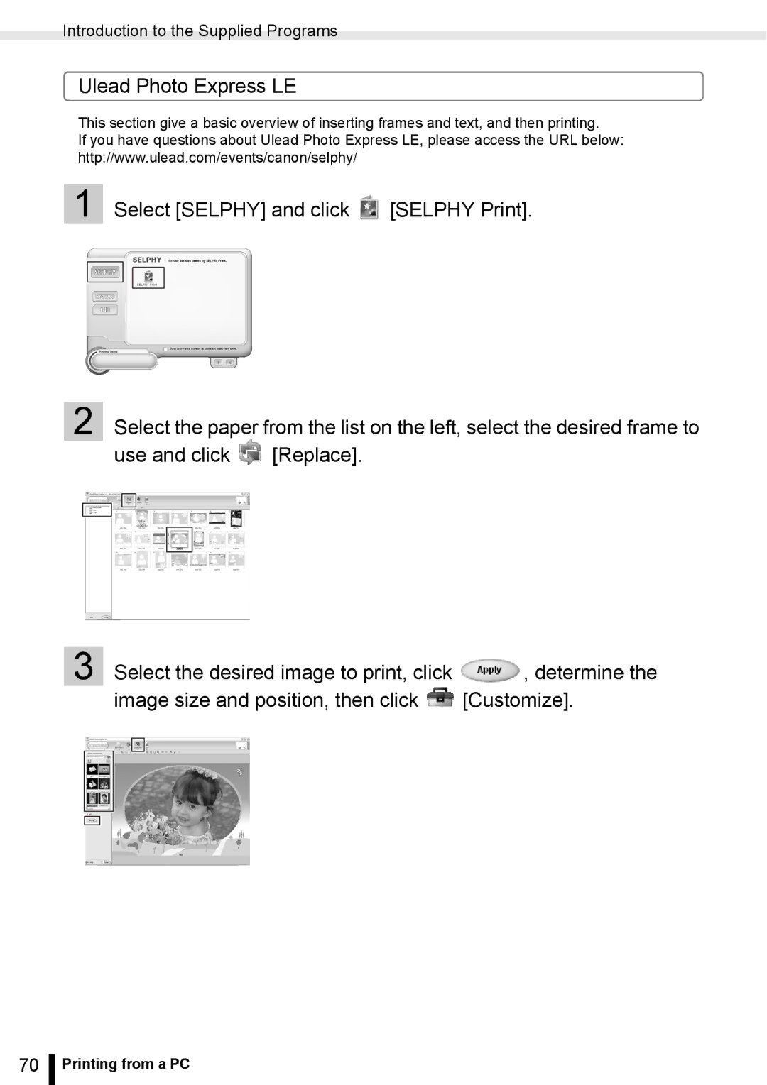 Canon ES20 manual Ulead Photo Express LE, Introduction to the Supplied Programs 