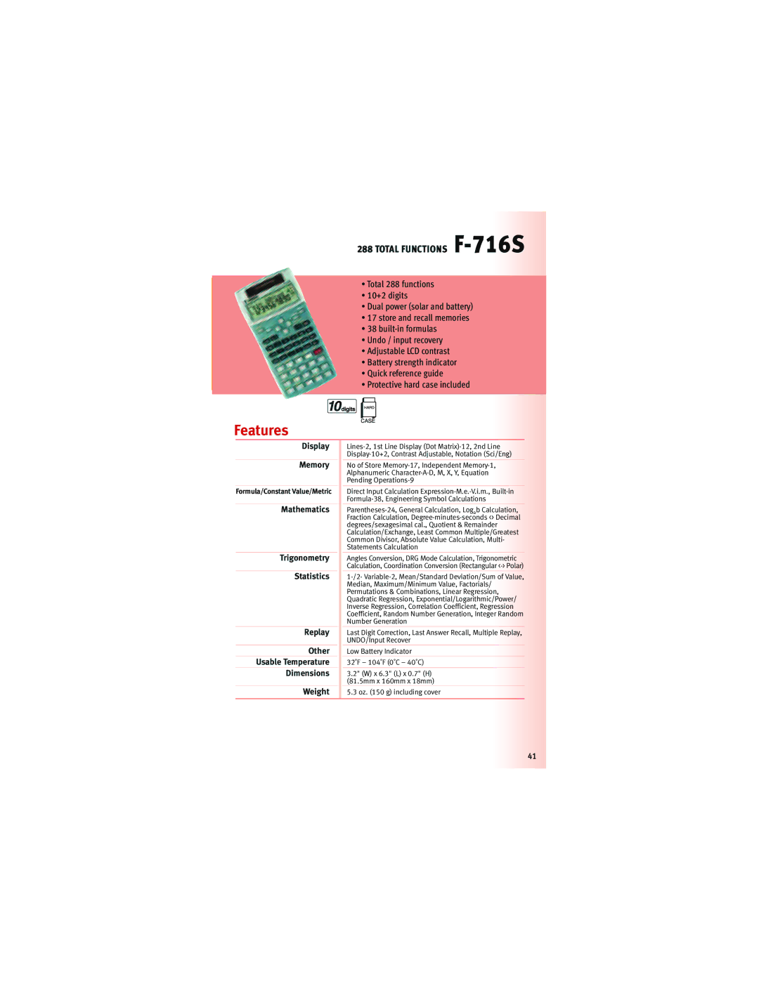 Canon F-604, 5565B002, 5093B001, Z-505 manual Total Functions F-716S 