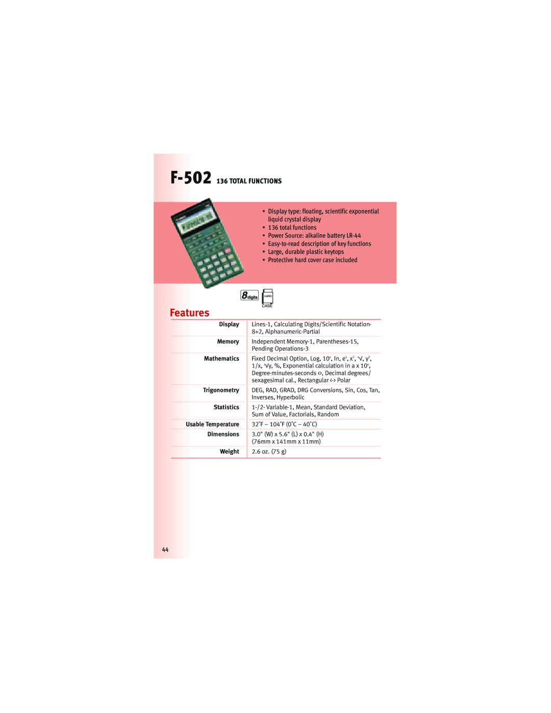 Canon Z-505, F-604, 5565B002, 5093B001 manual Total Functions 