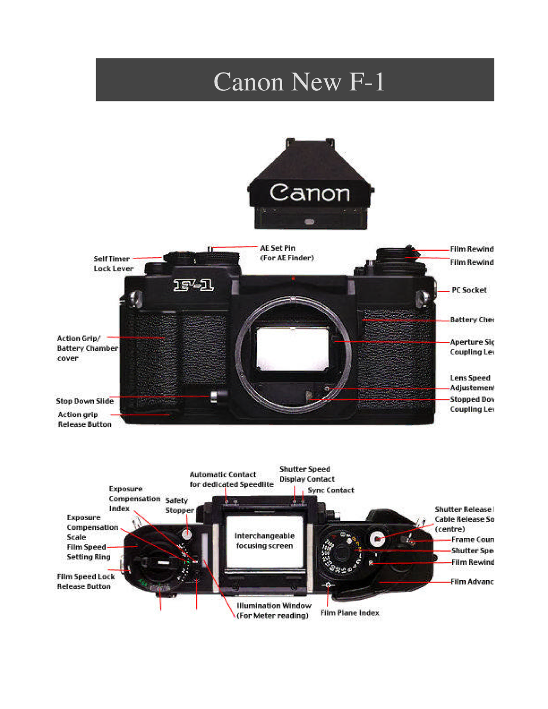 Canon F1-N manual Canon New F-1 