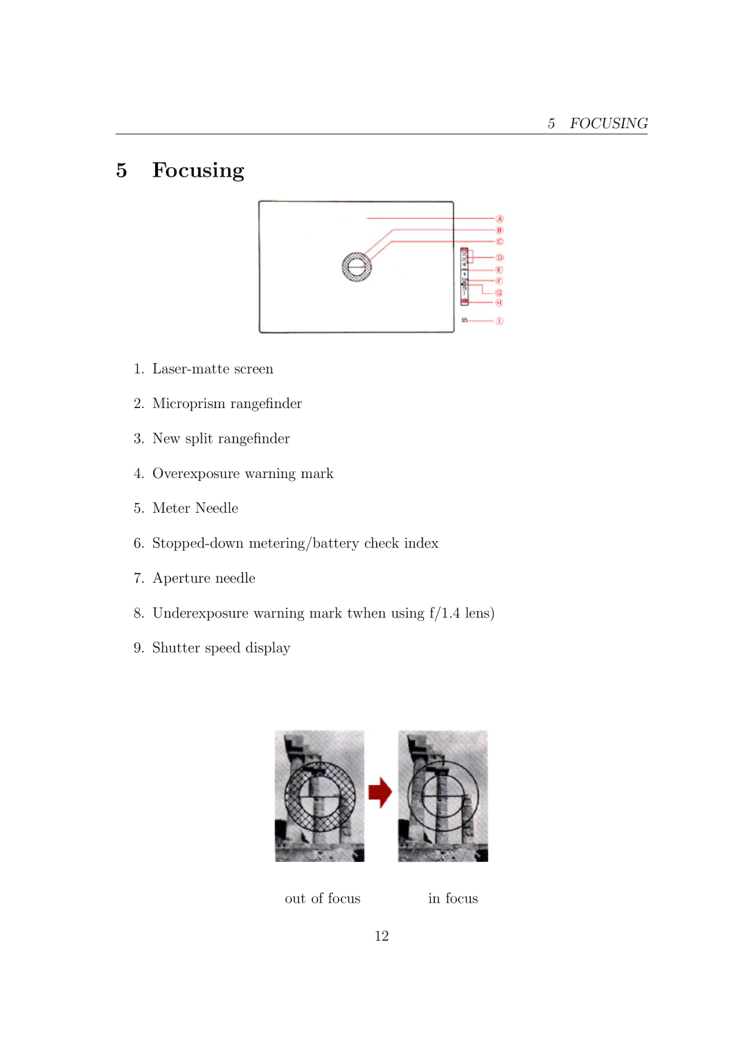 Canon F1-N manual Focusing 