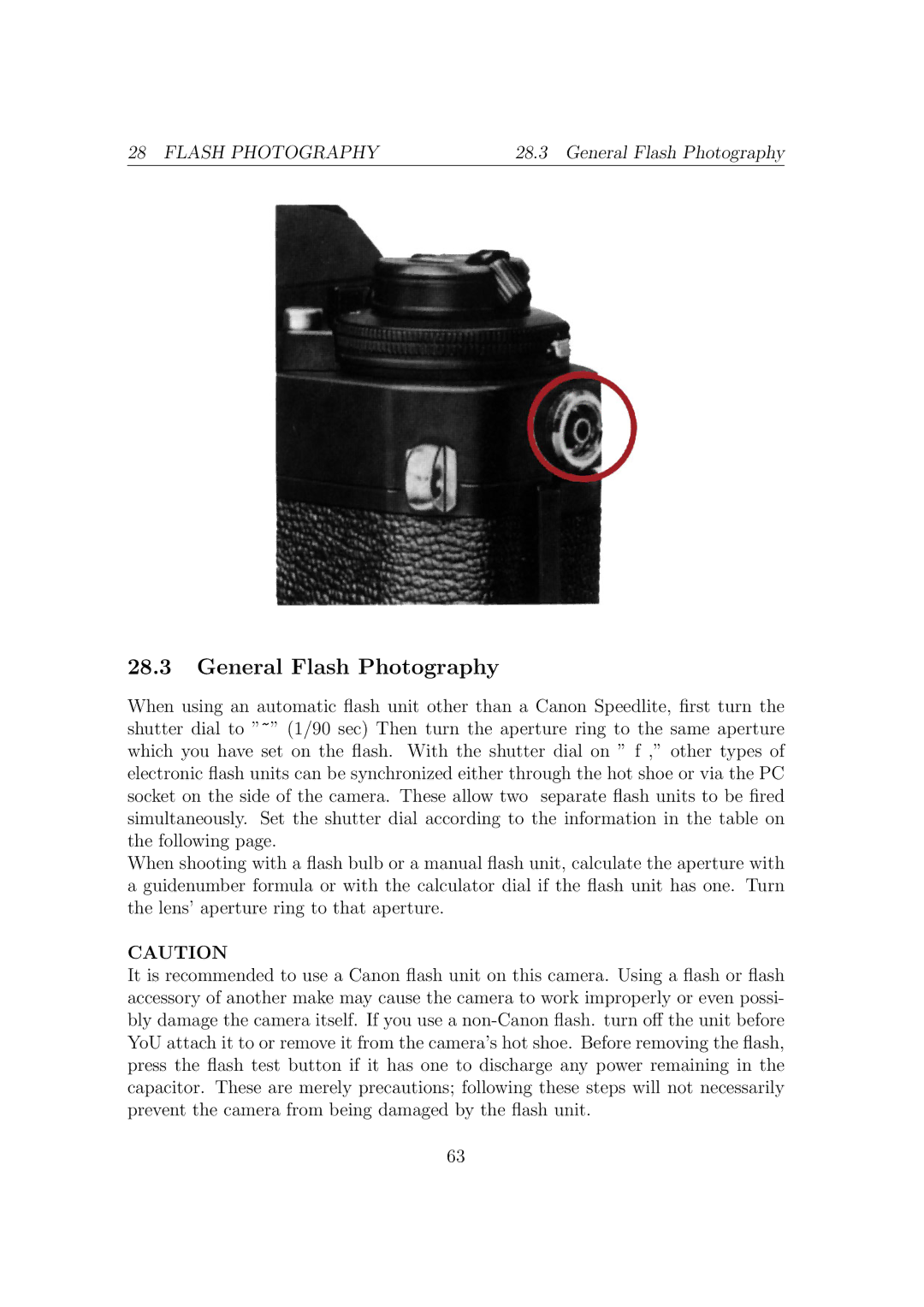 Canon F1-N manual General Flash Photography 