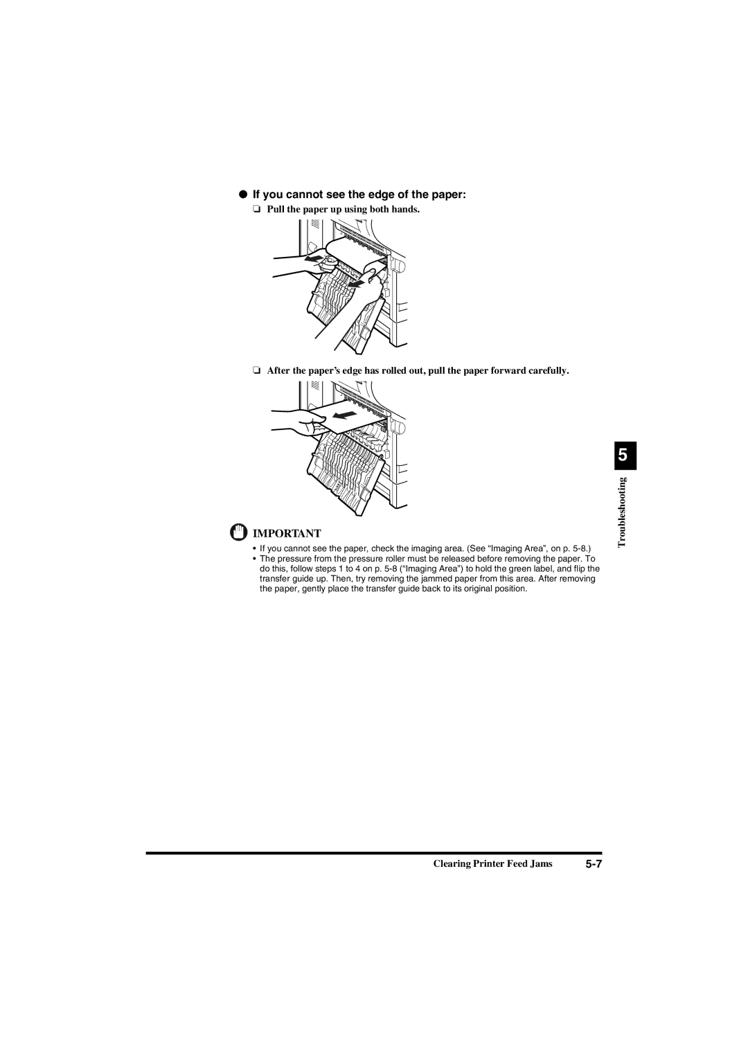 Canon FAX-L2000IP manual If you cannot see the edge of the paper 