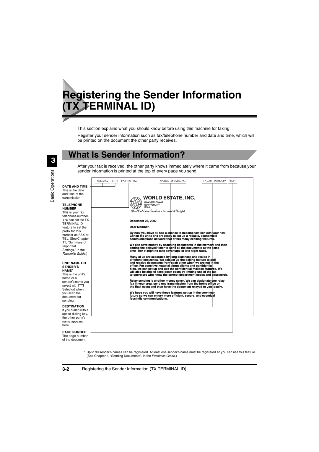 Canon FAX-L2000IP manual Registering the Sender Information, What Is Sender Information? 