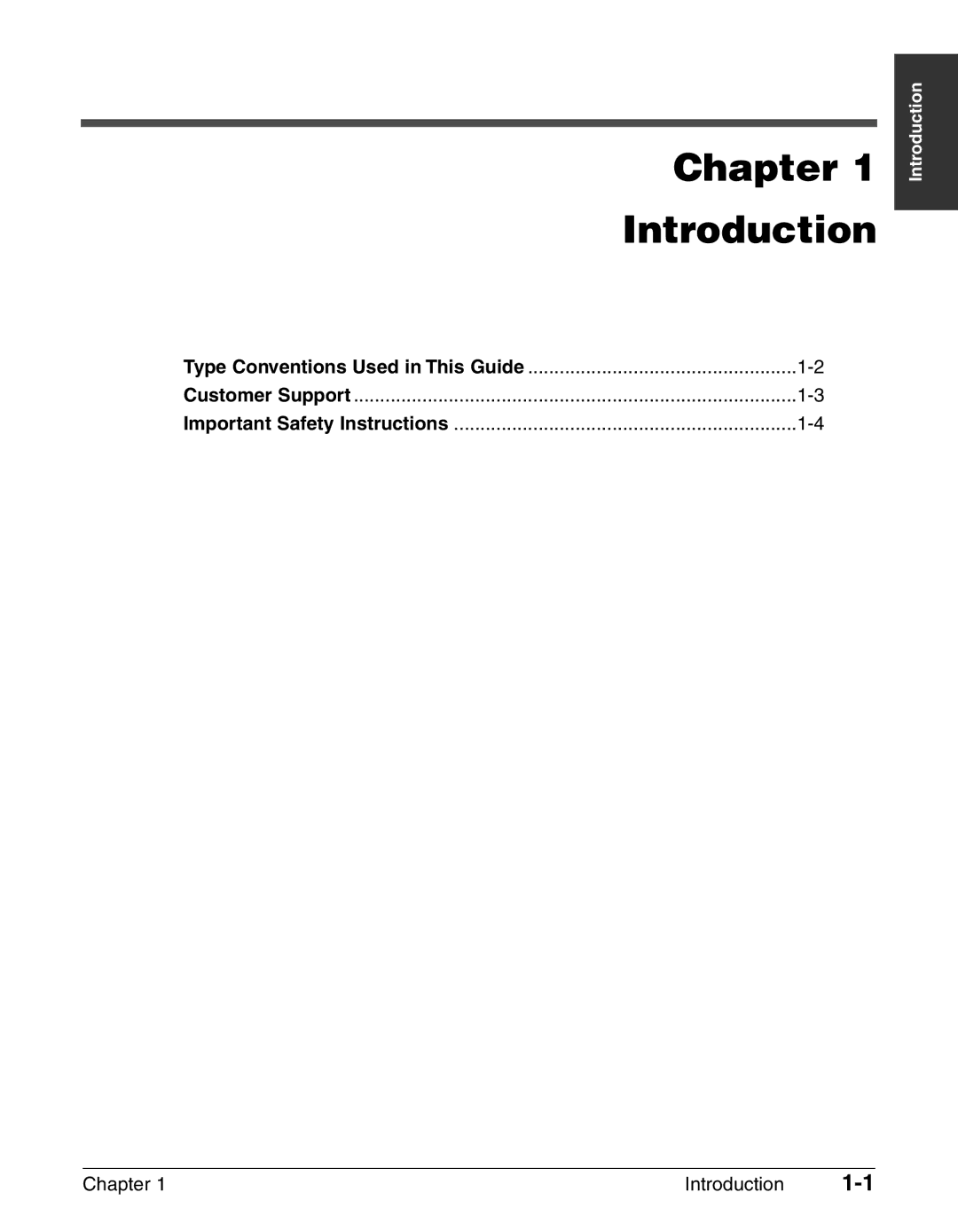 Canon FAX-L240, FAX-L290 manual Chapter Introduction, Type Conventions Used in This Guide 