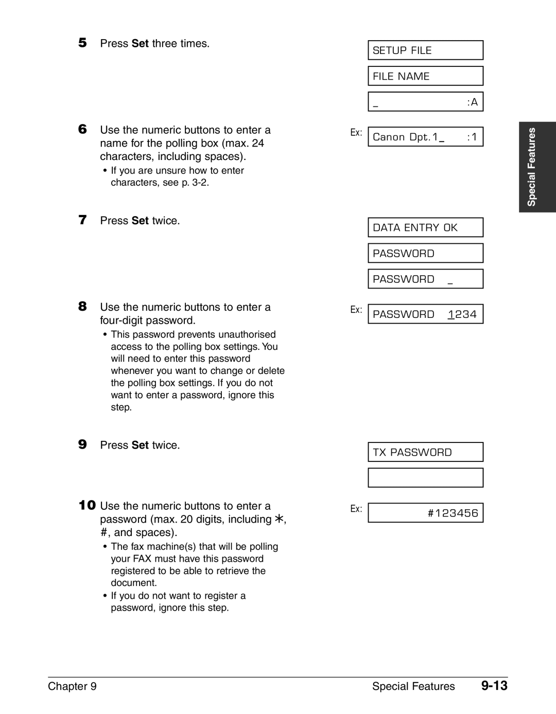 Canon FAX-L240, FAX-L290 manual Setup File File Name 