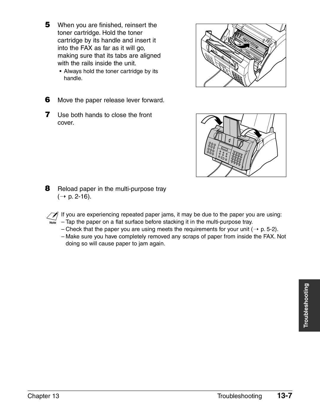 Canon FAX-L240, FAX-L290 manual 13-7 