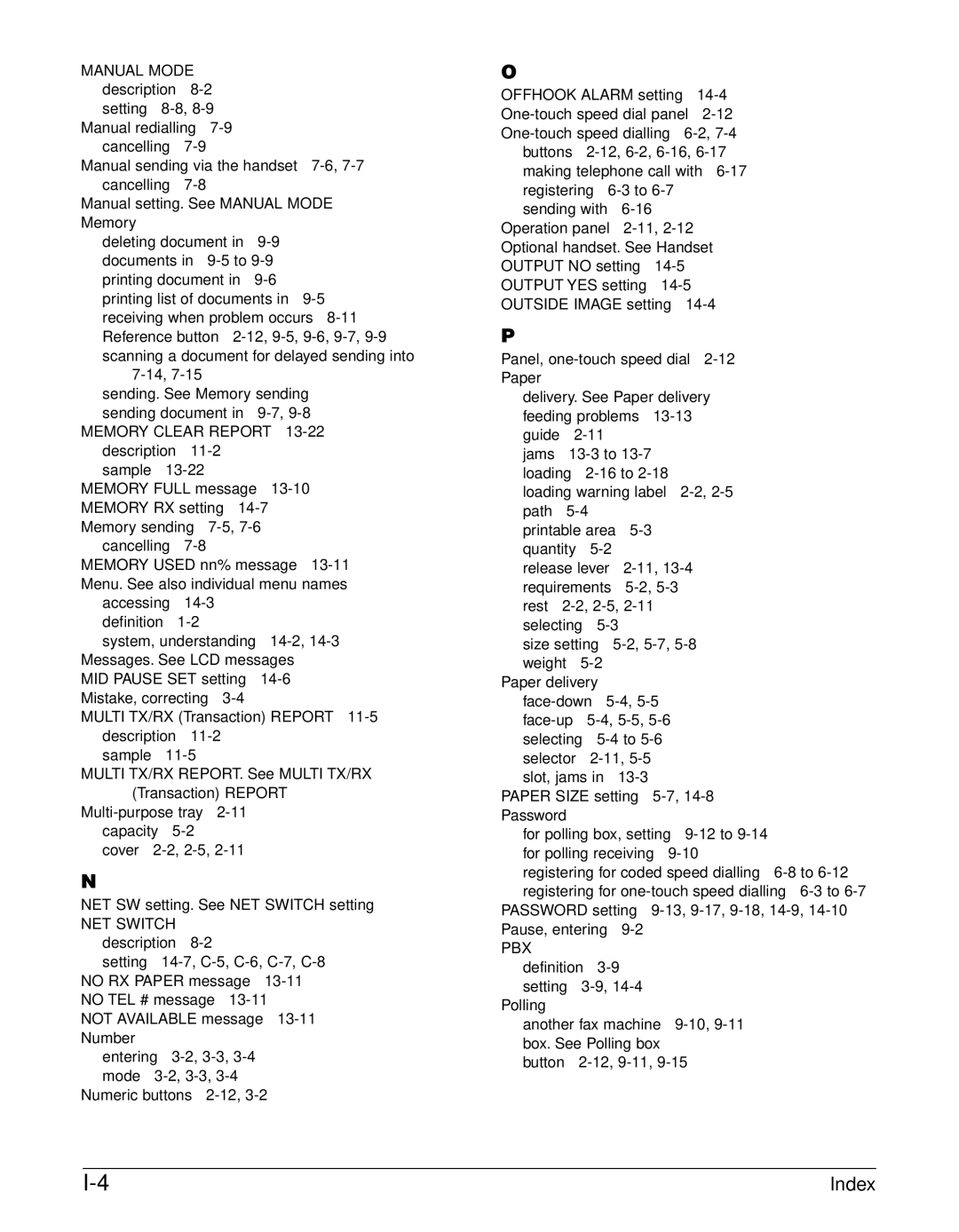 Canon FAX-L290, FAX-L240 manual Menu. See also individual menu names 