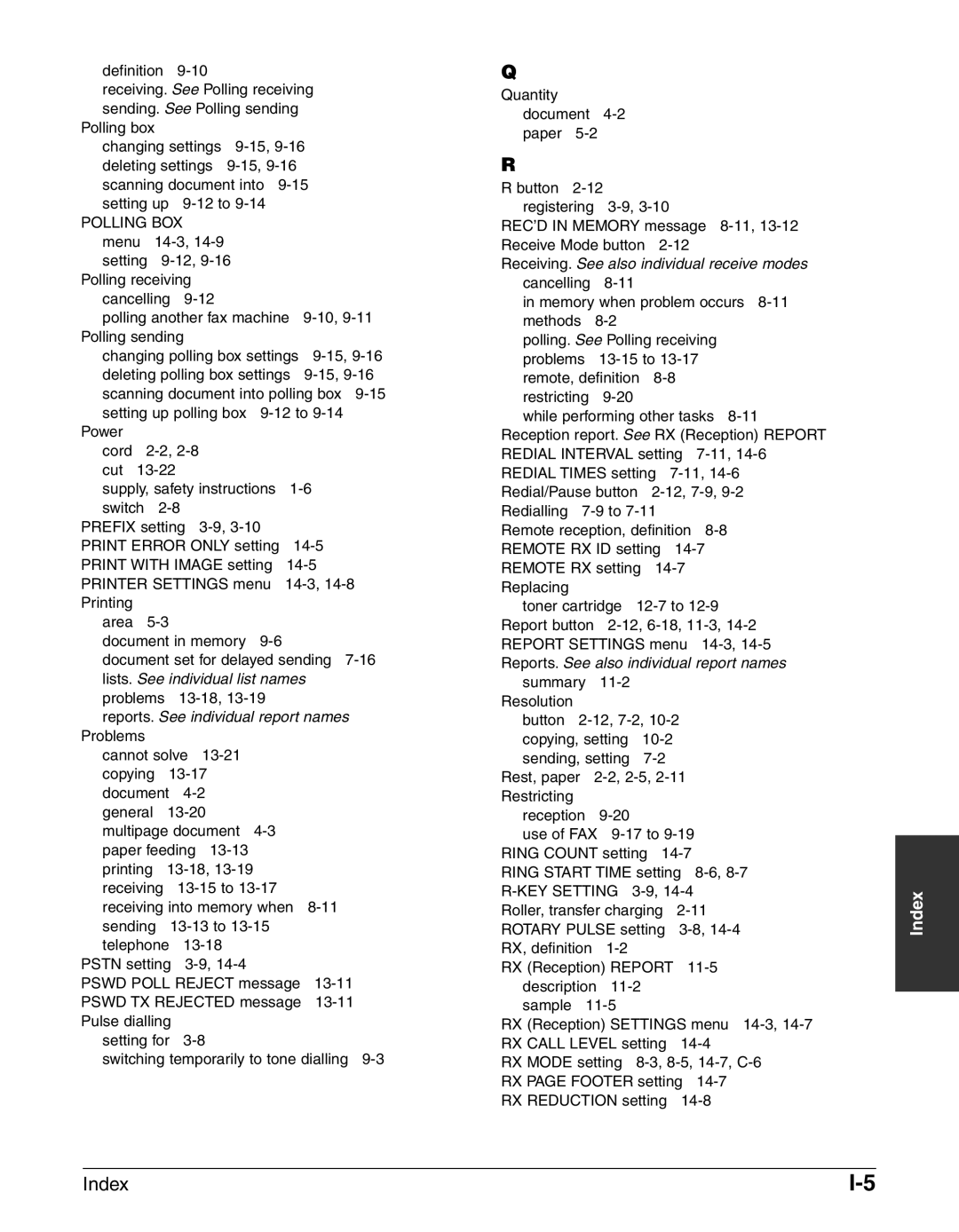 Canon FAX-L240, FAX-L290 manual Lists. See individual list names 