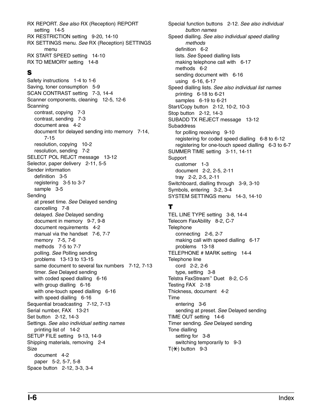 Canon FAX-L290, FAX-L240 manual See also individual 