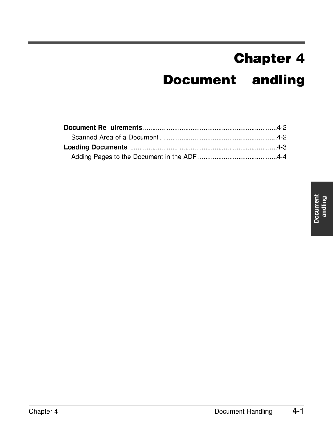 Canon FAX-L240, FAX-L290 Chapter Document Handling, Scanned Area of a Document, Adding Pages to the Document in the ADF 