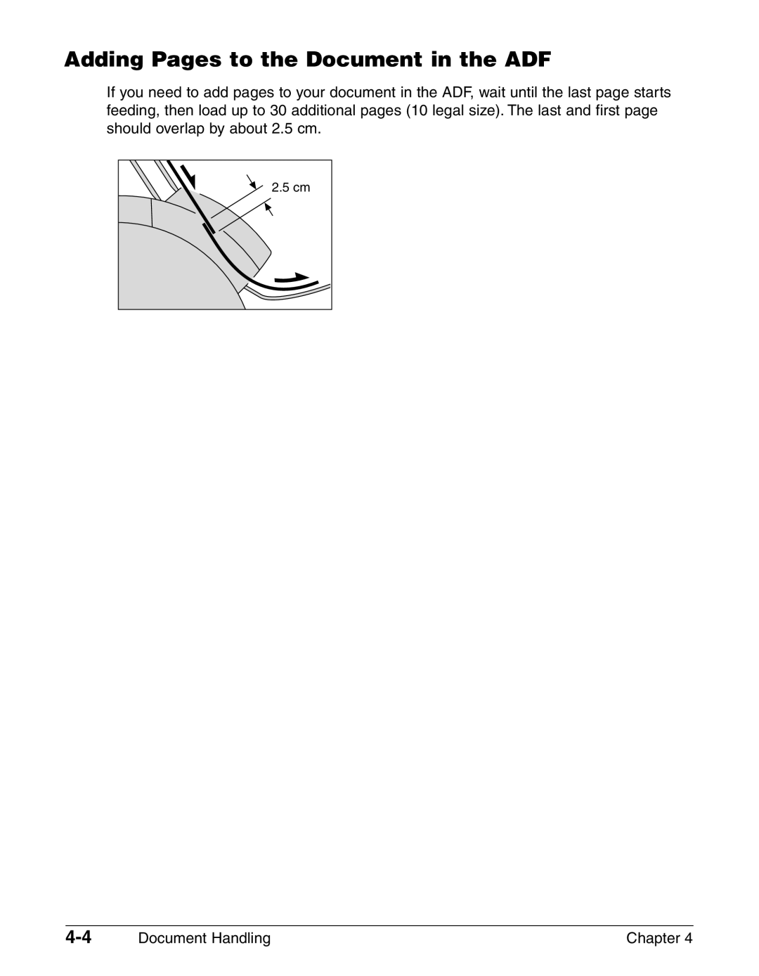 Canon FAX-L290, FAX-L240 manual Adding Pages to the Document in the ADF 