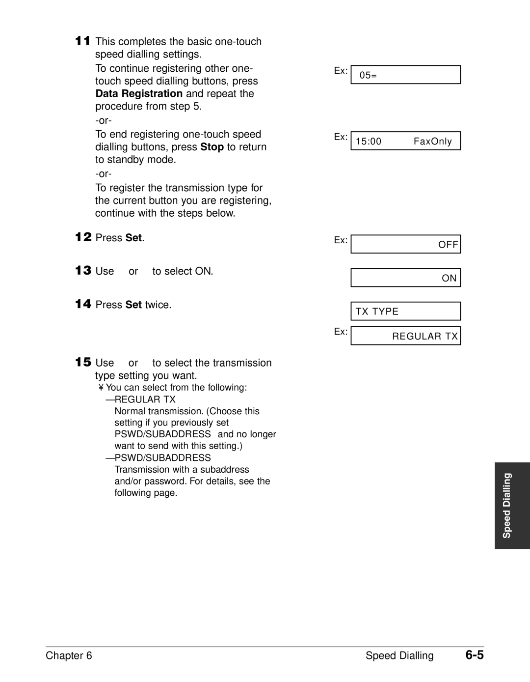 Canon FAX-L240, FAX-L290 manual TX Type 