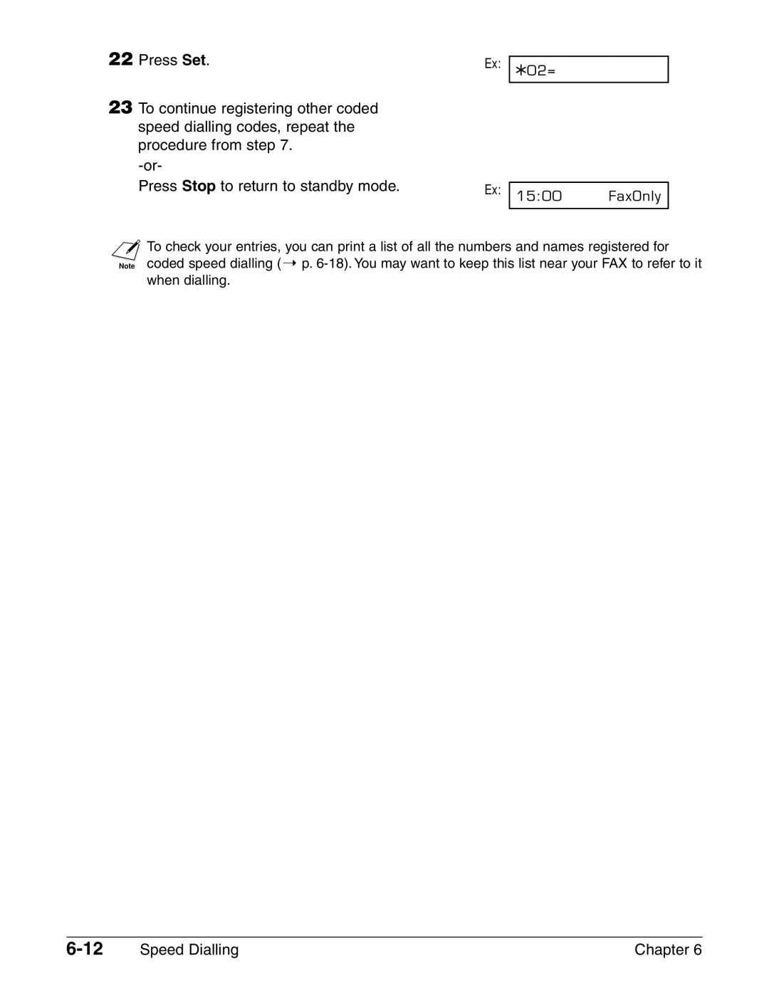 Canon FAX-L290, FAX-L240 manual Speed Dialling Chapter 