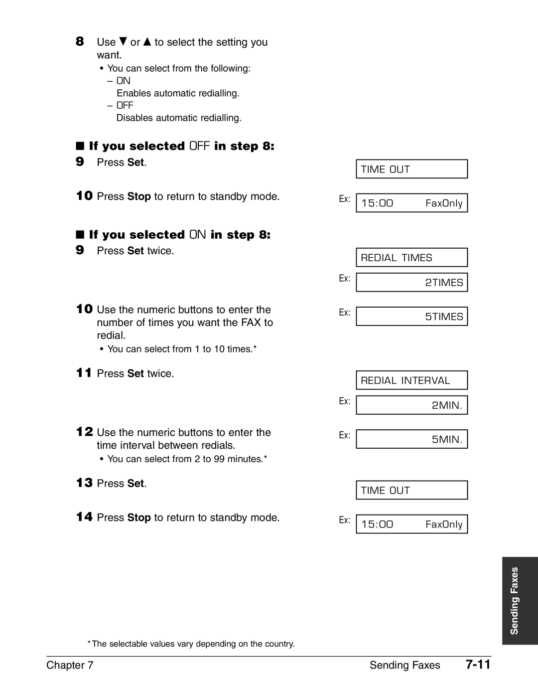 Canon FAX-L240, FAX-L290 manual Time OUT 