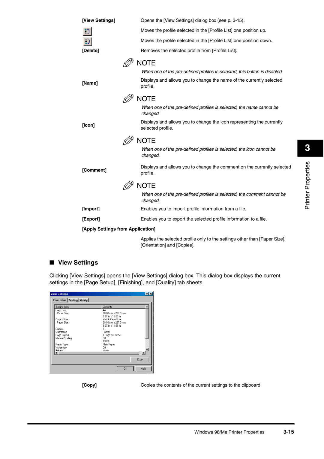 Canon FAX-L380 manual View Settings, Apply Settings from Application 