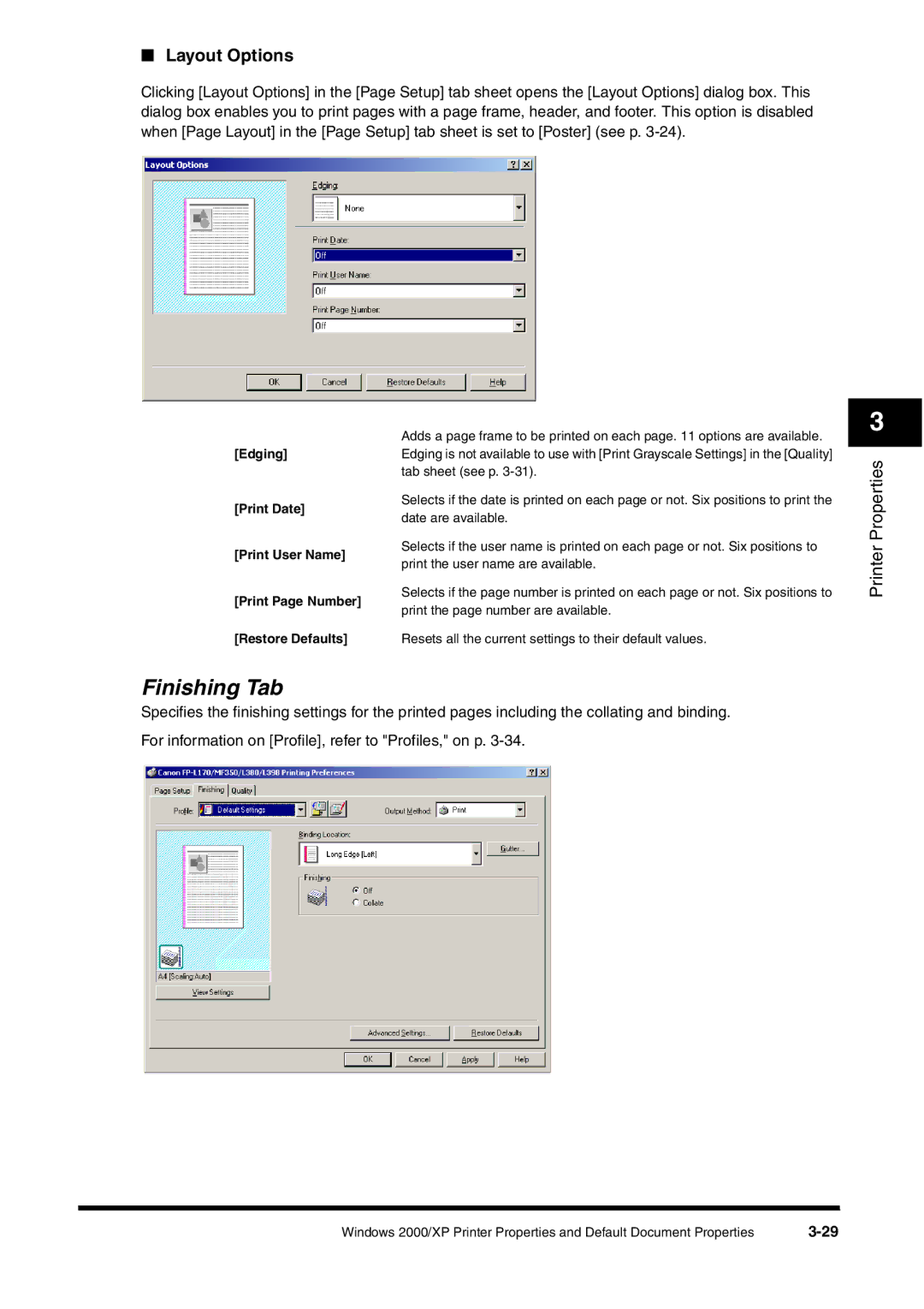 Canon FAX-L380 manual Printer 