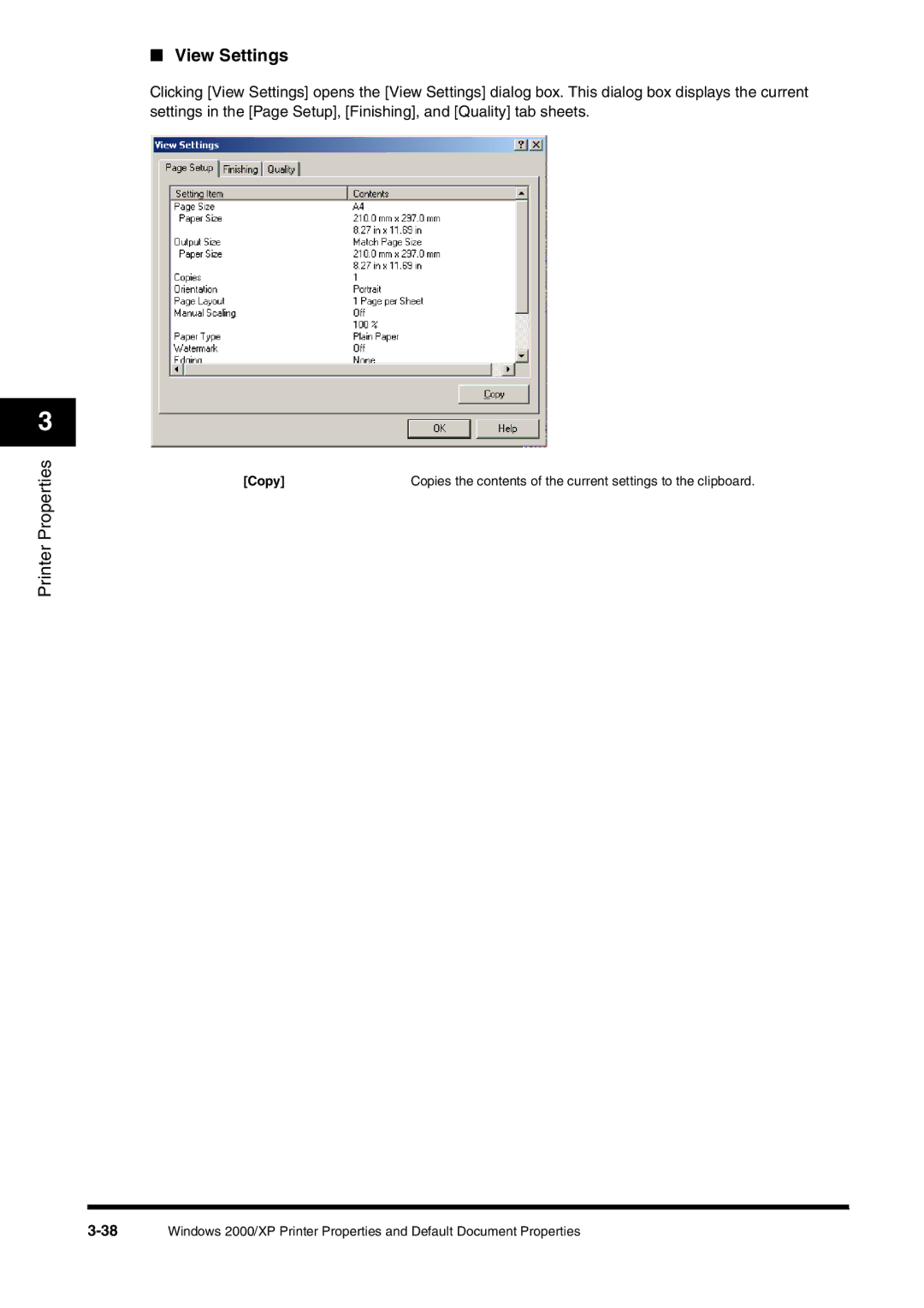 Canon FAX-L380 manual View Settings 