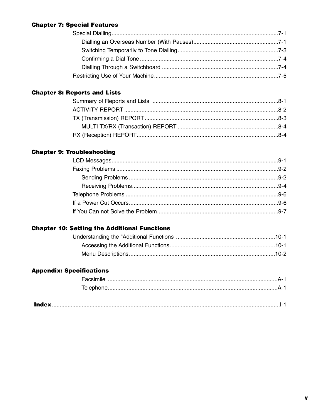 Canon FAX-L400 manual Appendix Specifications 