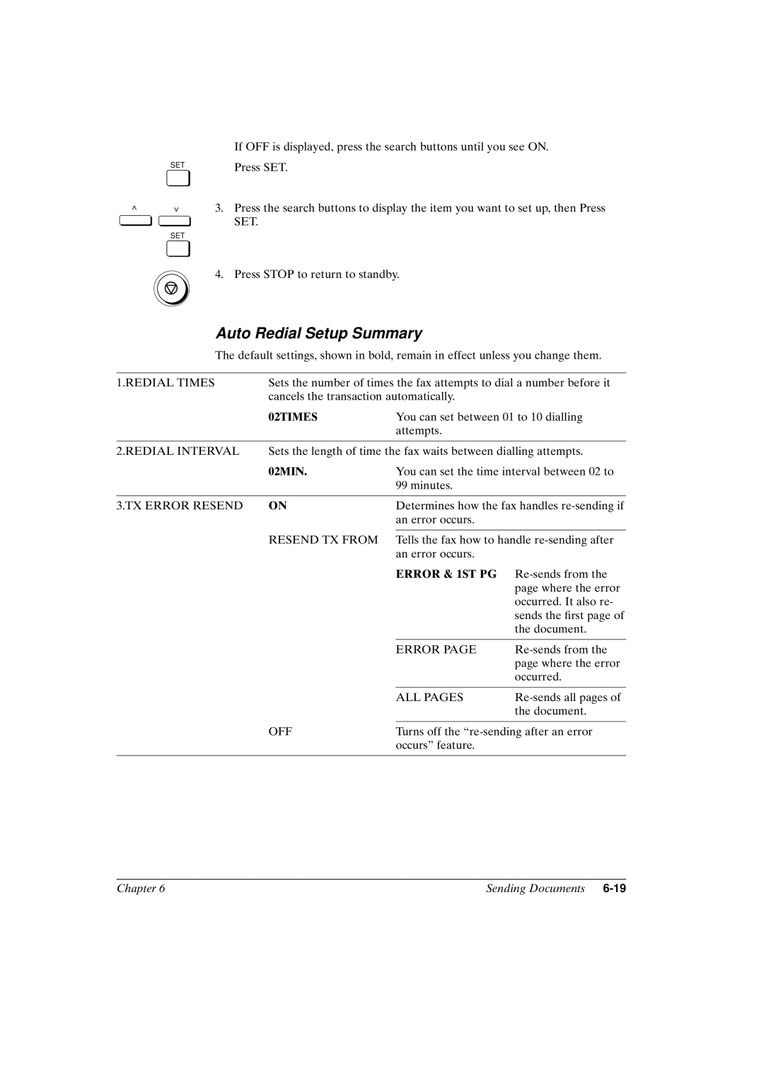 Canon FAX-L800 manual 02TIMES, 02MIN, Error & 1ST PG 