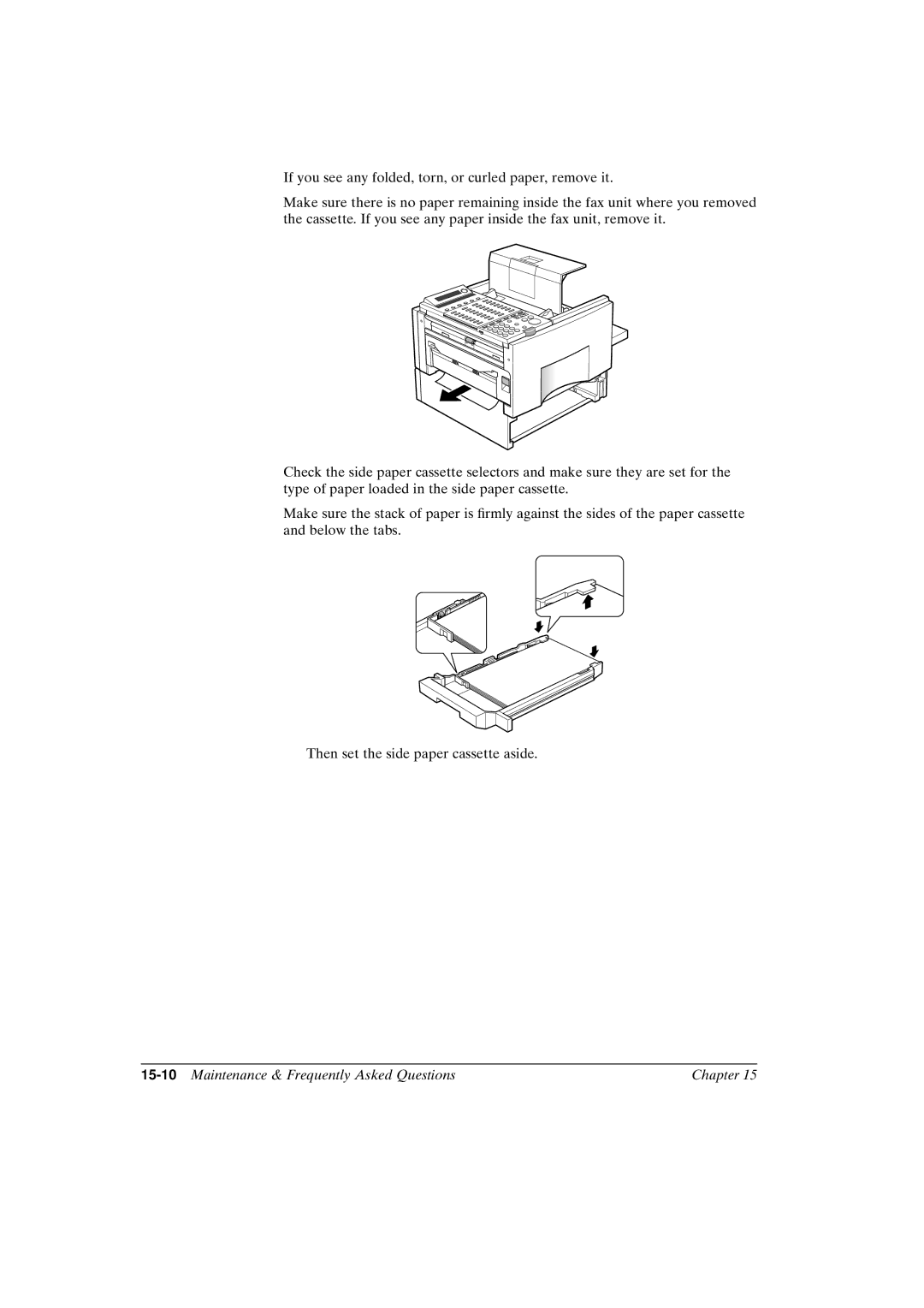 Canon FAX-L800 manual 15-10Maintenance & Frequently Asked Questions Chapter 