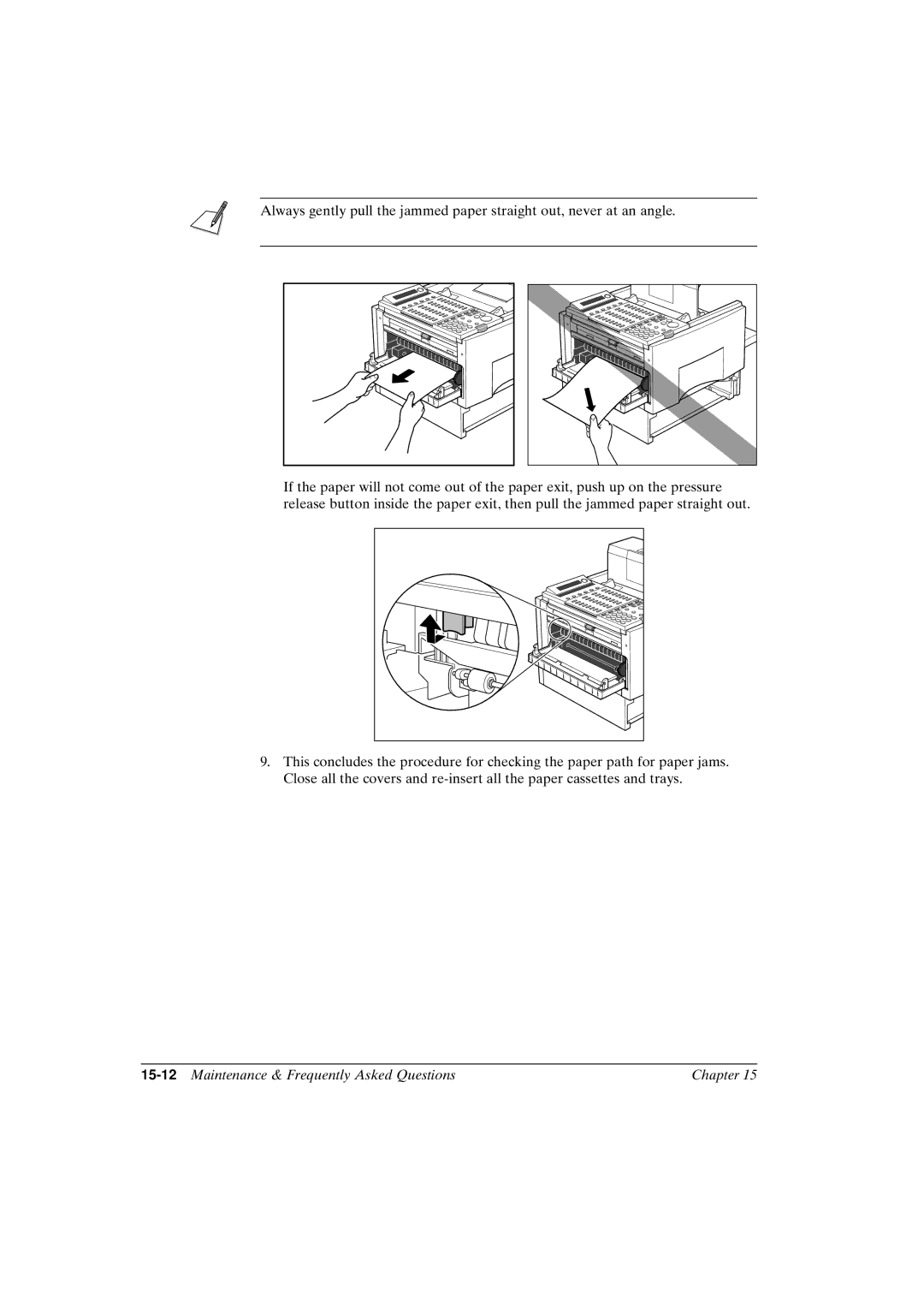 Canon FAX-L800 manual 15-12Maintenance & Frequently Asked Questions Chapter 