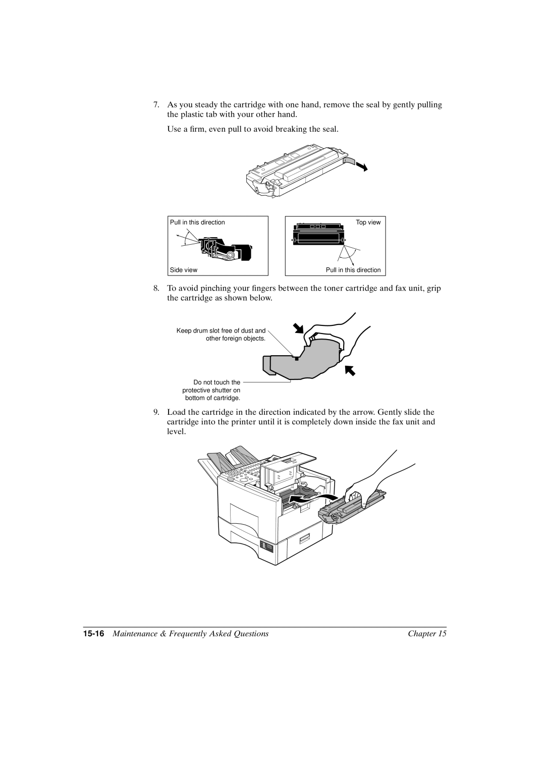 Canon FAX-L800 manual 15-16Maintenance & Frequently Asked Questions Chapter 