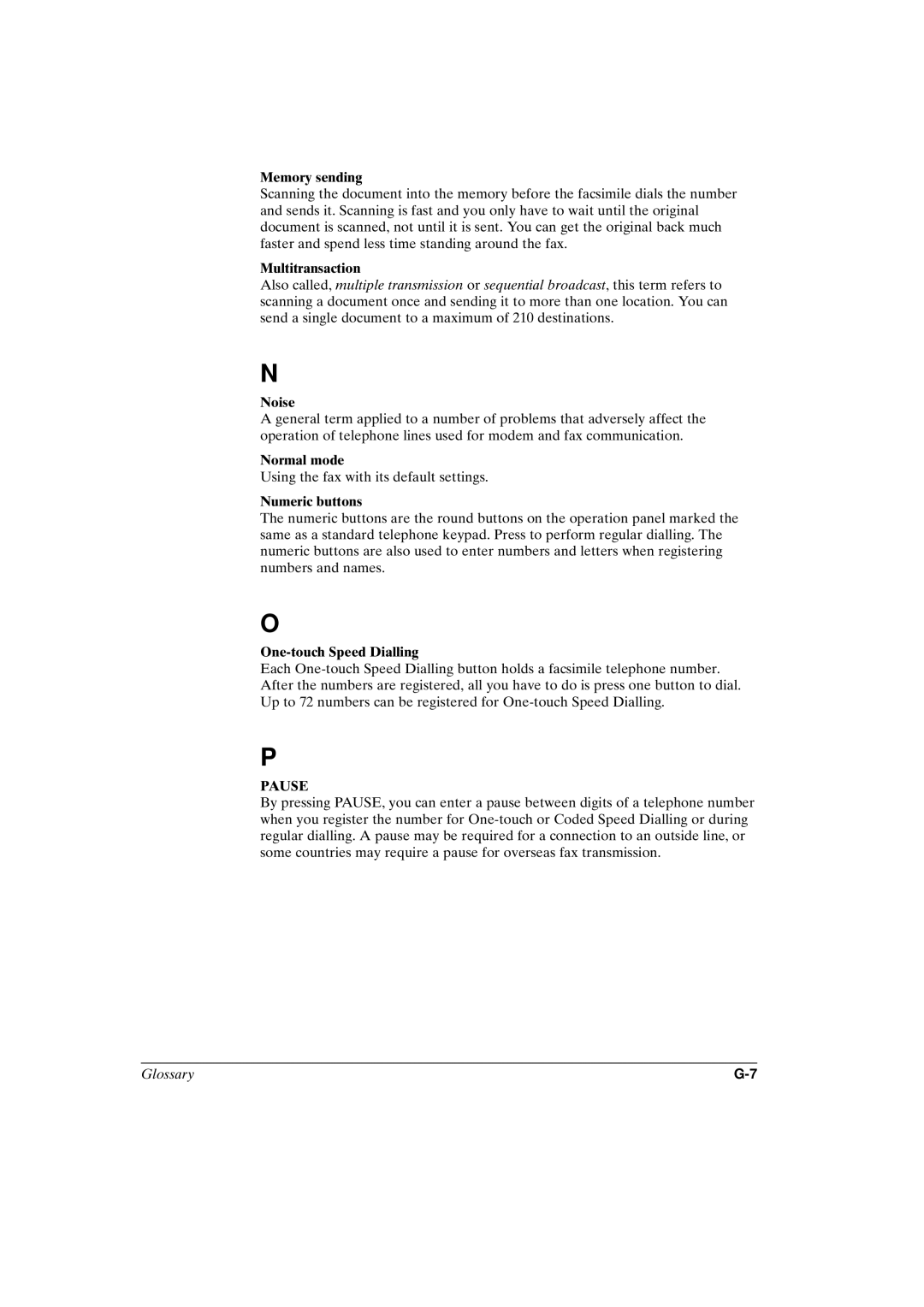 Canon FAX-L800 manual Pause 