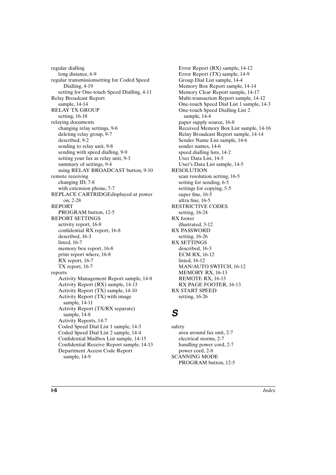 Canon FAX-L800 manual Report, RX page Footer 