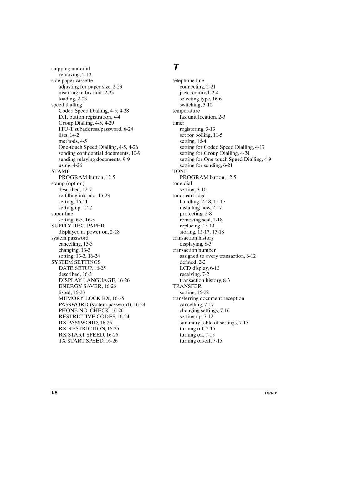 Canon FAX-L800 manual Stamp 