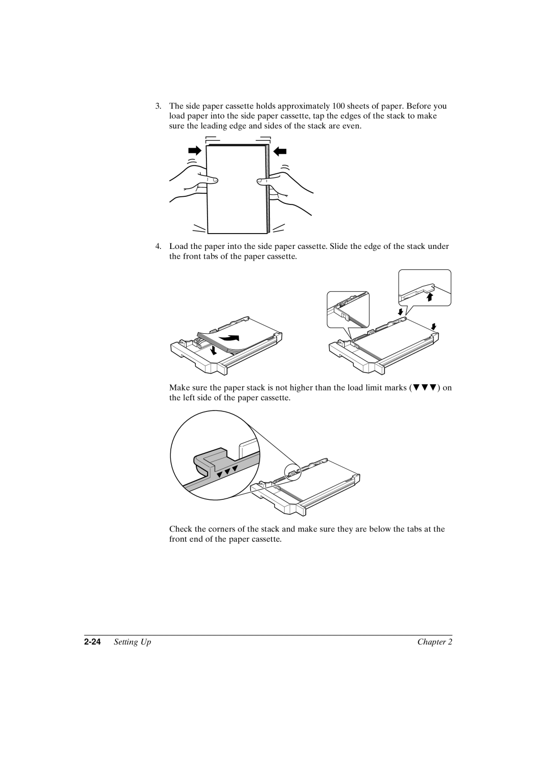 Canon FAX-L800 manual 24Setting Up Chapter 