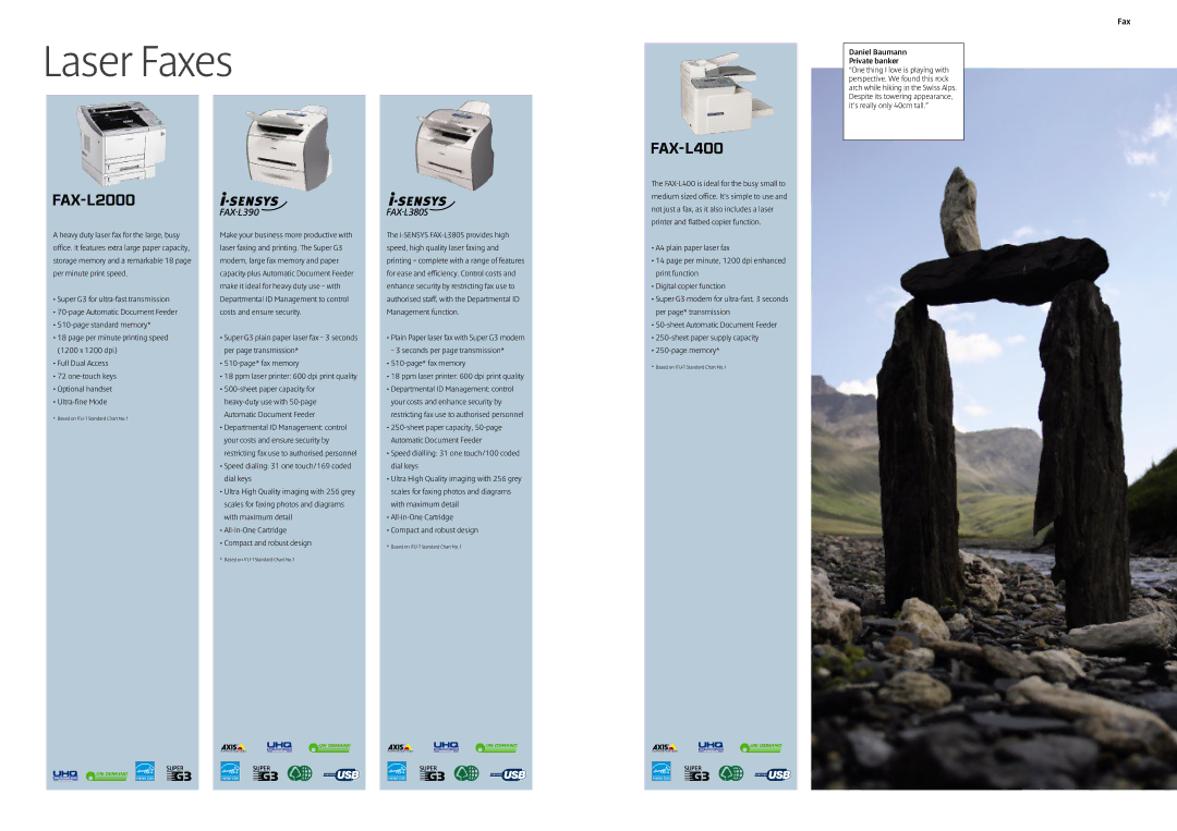 Canon manual Laser Faxes, Daniel Baumann Private banker 