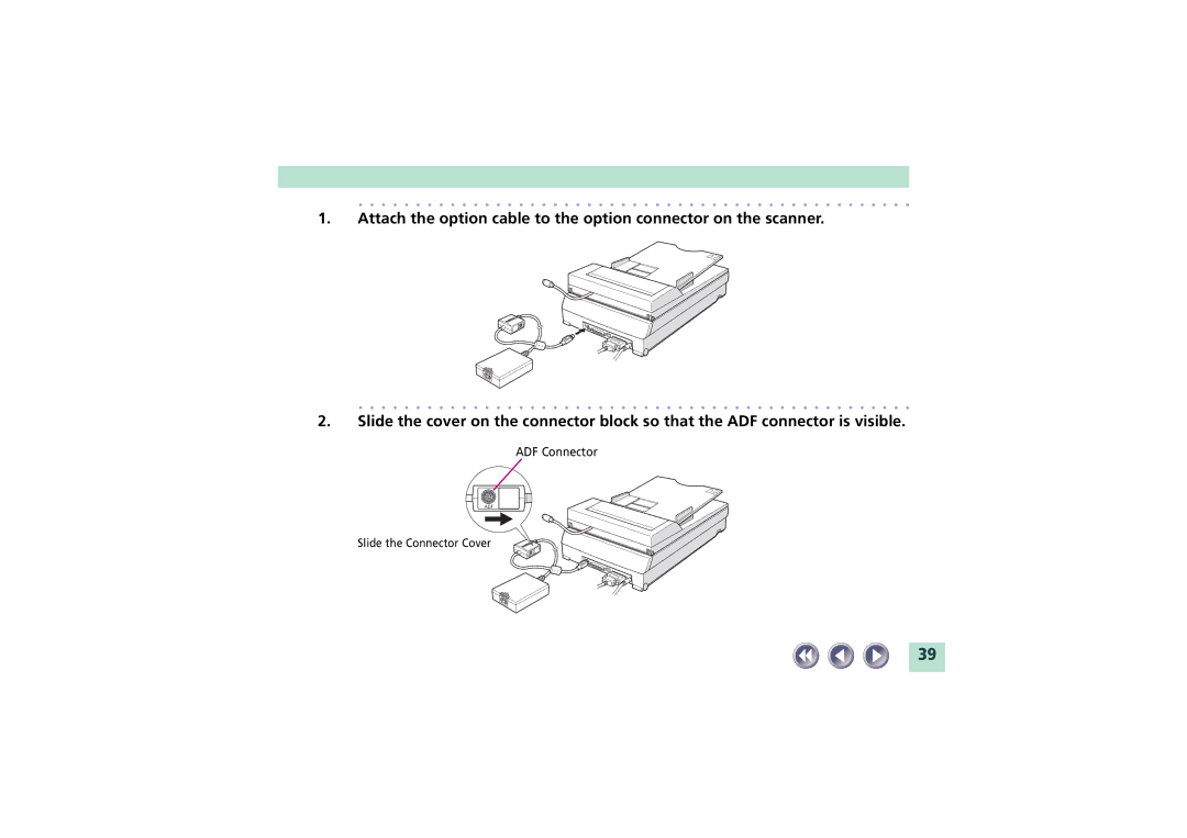 Canon FB1200S manual ADF Connector 