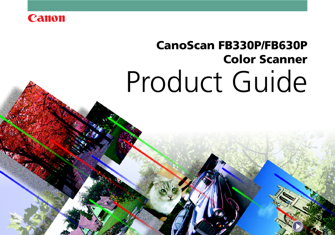 Canon manual Product Guide, CanoScan FB330P/FB630P Color Scanner 