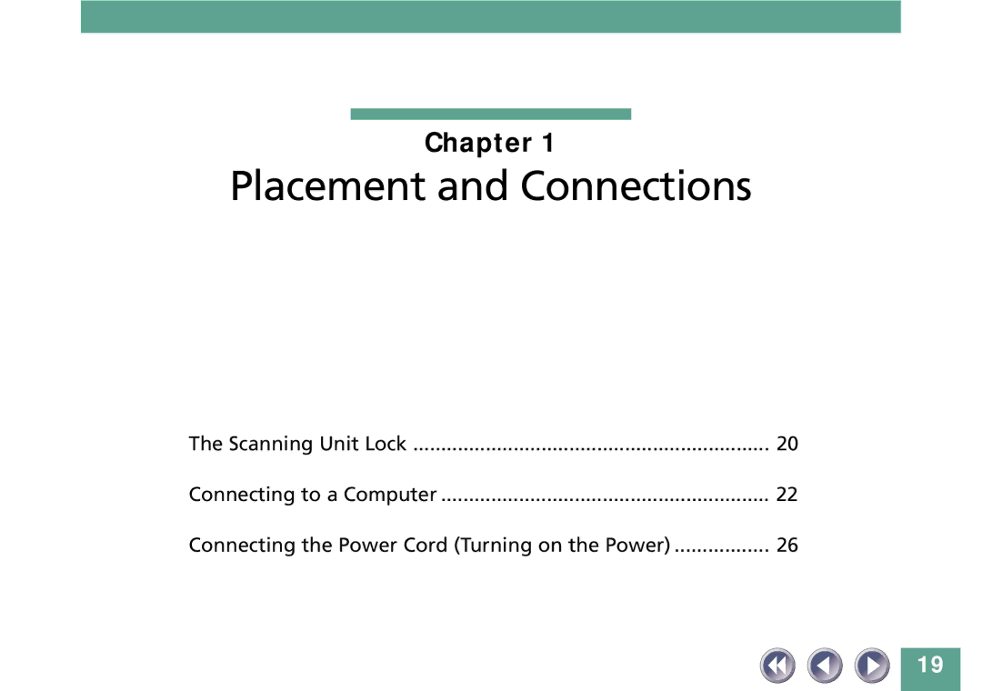 Canon FB330P/FB630P manual Placement and Connections 