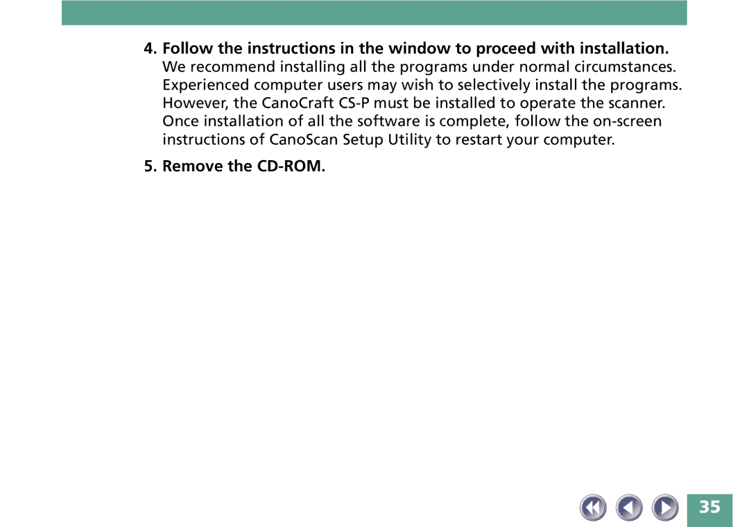 Canon FB330P/FB630P manual Remove the CD-ROM 