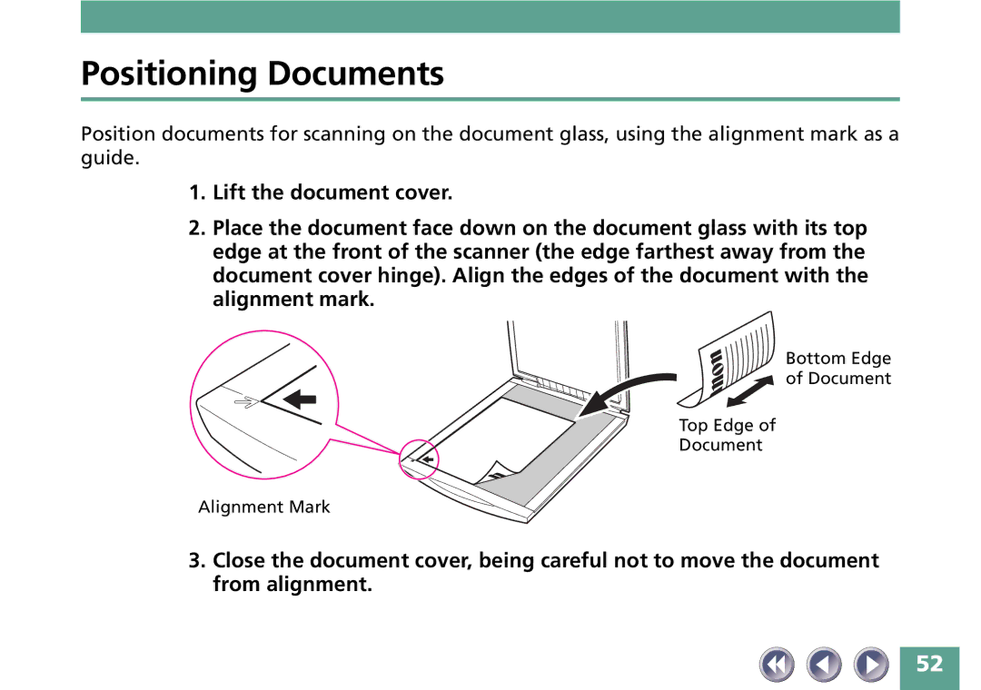 Canon FB330P/FB630P manual Positioning Documents 