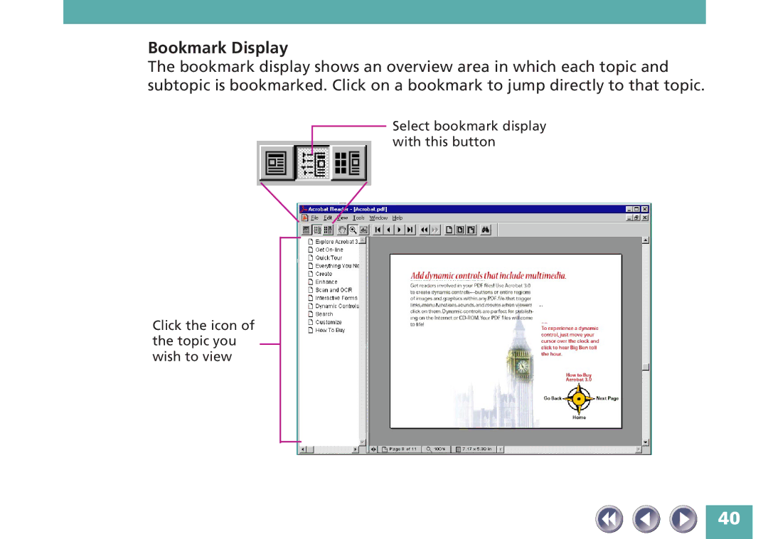 Canon FB620P, FB320P manual Bookmark Display 