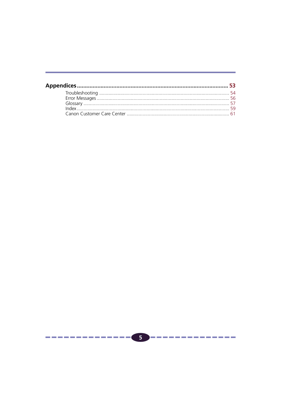 Canon FB630U/FB636U manual Appendices 