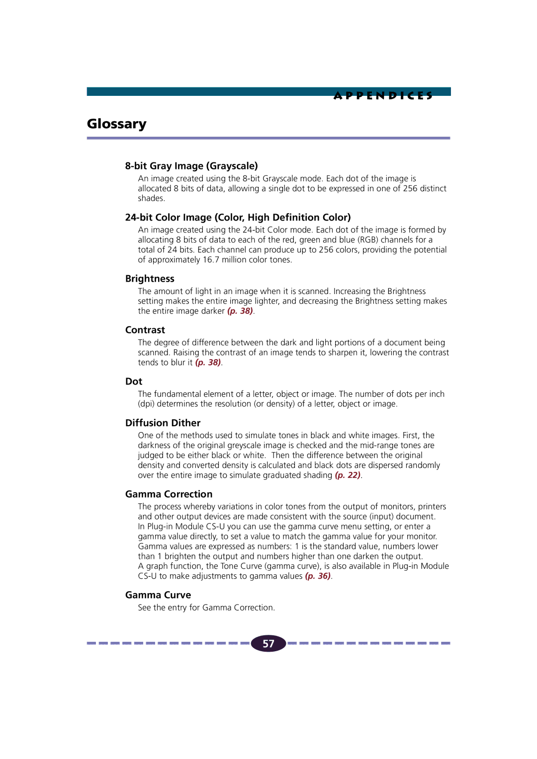 Canon FB630U/FB636U manual Glossary 