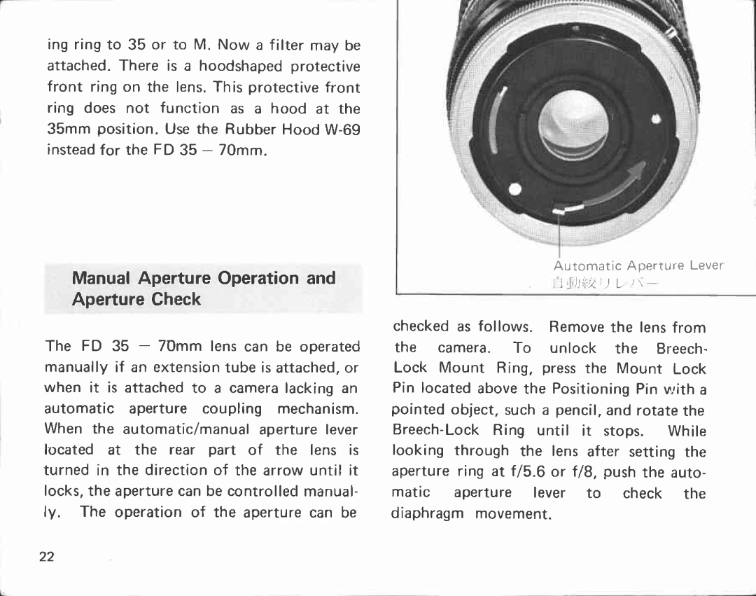 Canon FD 35 manual 