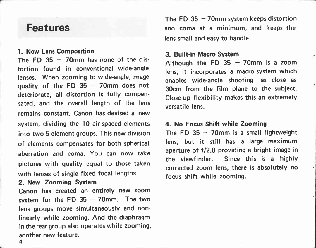 Canon FD 35 manual 