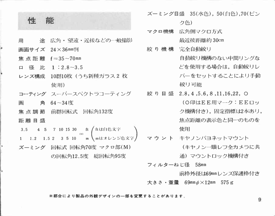Canon FD 35 manual 