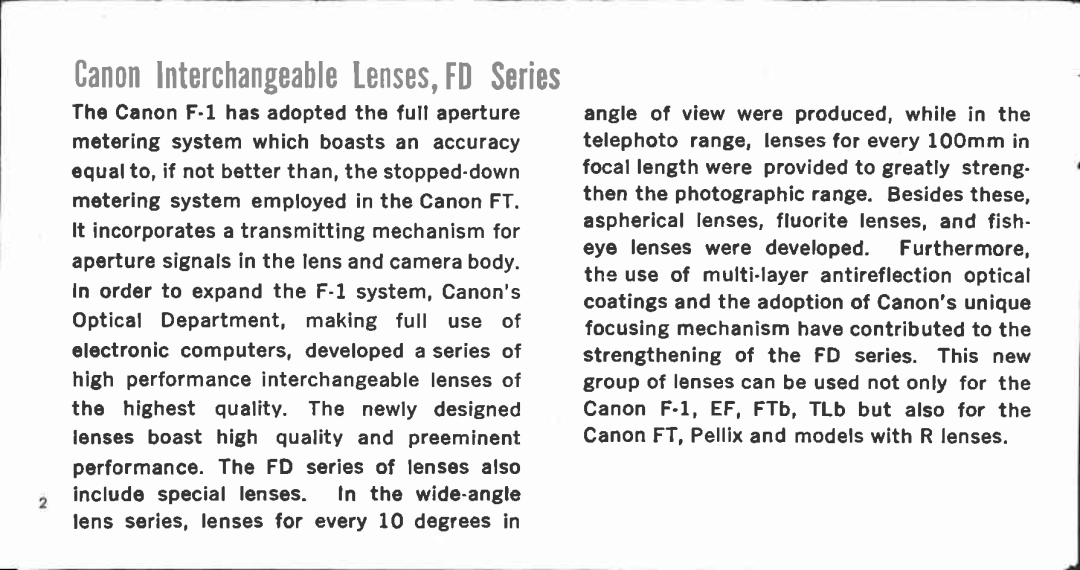 Canon FD manual 