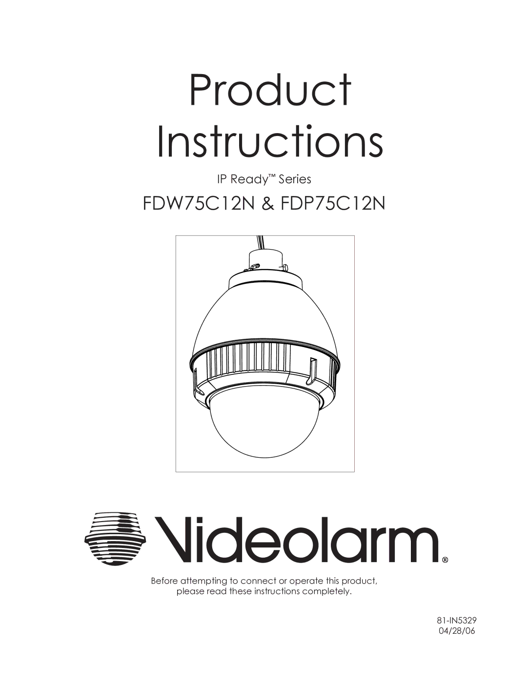 Canon FDP75C12N, FDW75C12N manual Product Instructions 