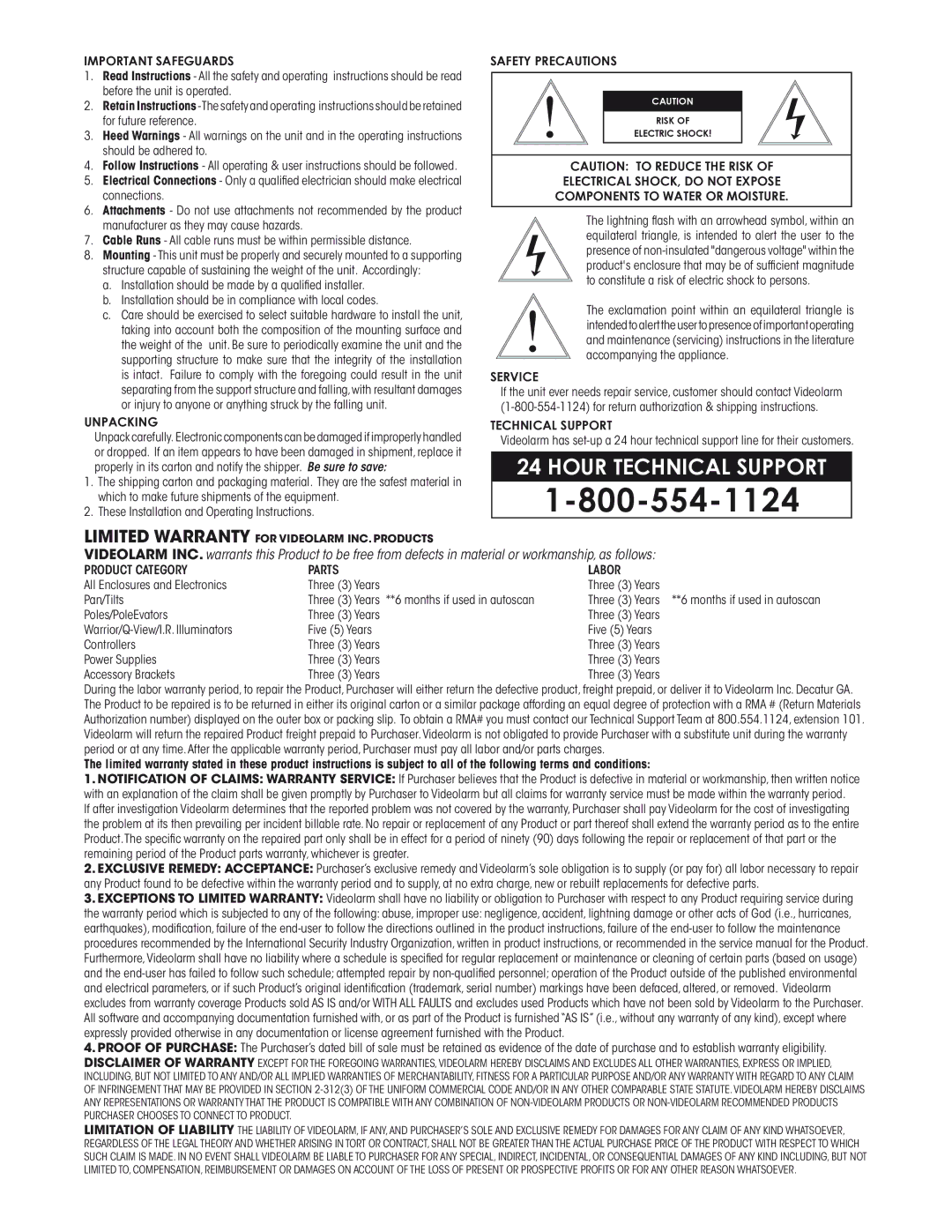 Canon FDW75C12N, FDP75C12N manual Hour Technical Support 