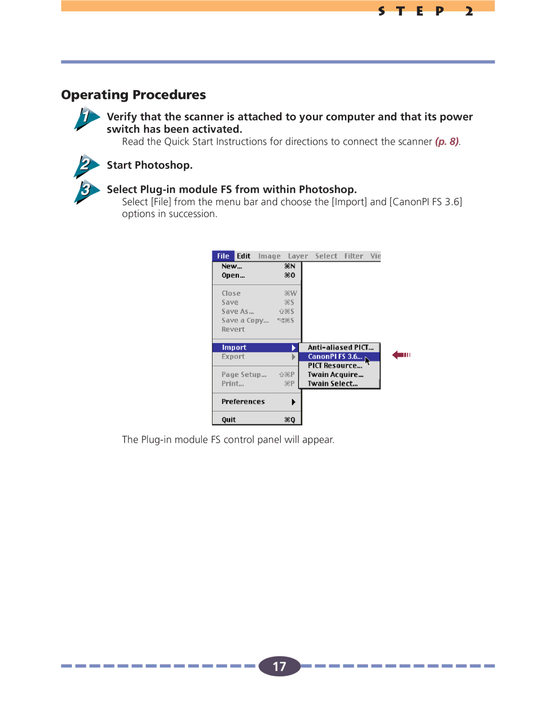 Canon FS 2710 manual E P Operating Procedures 