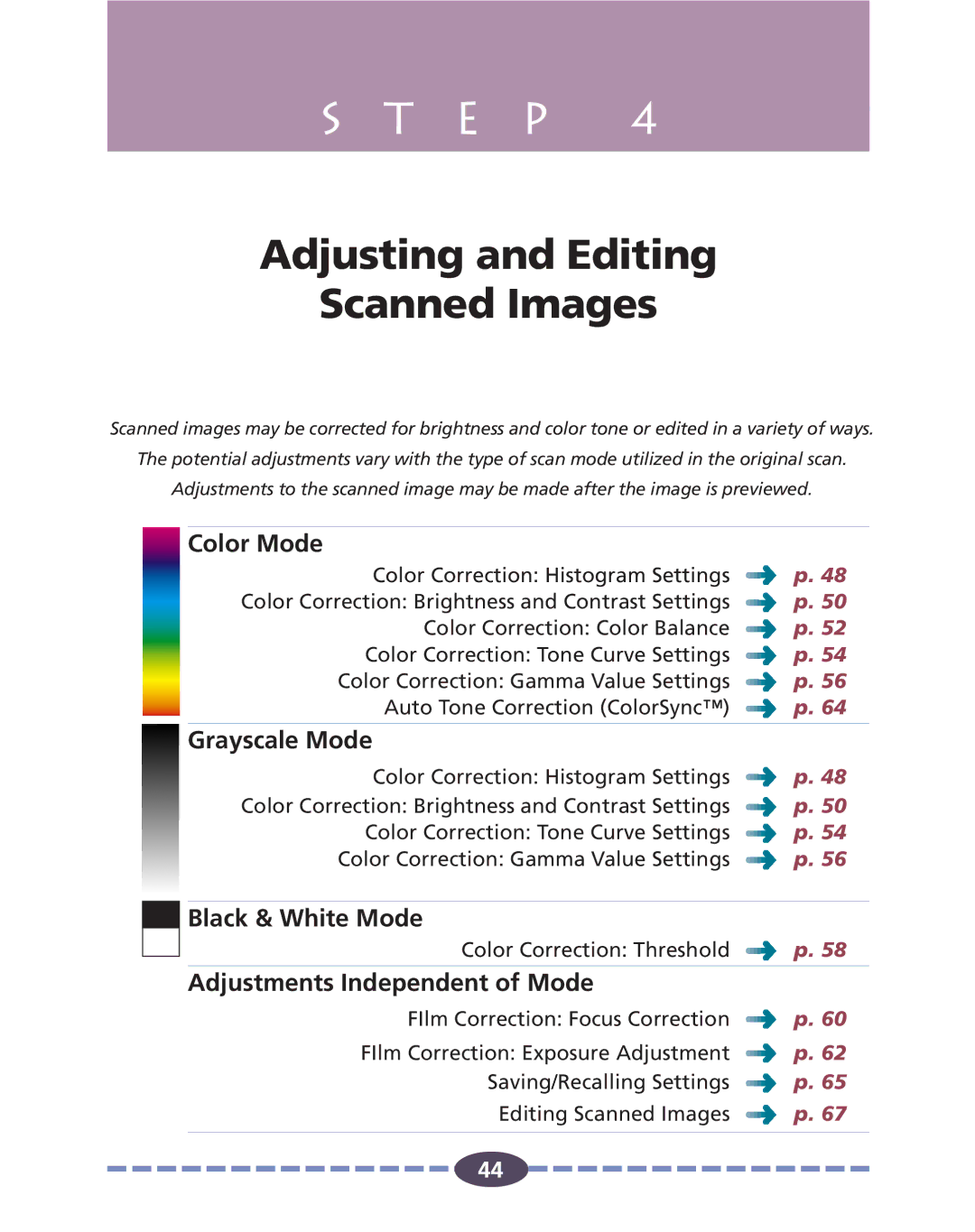 Canon FS 2710 manual Adjusting and Editing Scanned Images 