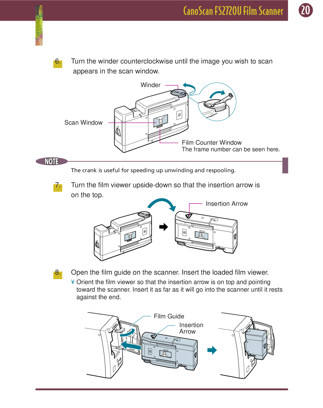 Canon FS 2720 U manual Insertion Arrow 